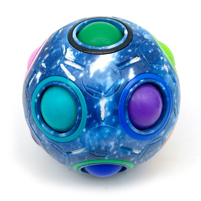 Rainbow Puzzle Ball Stress Fidget Cube para niños