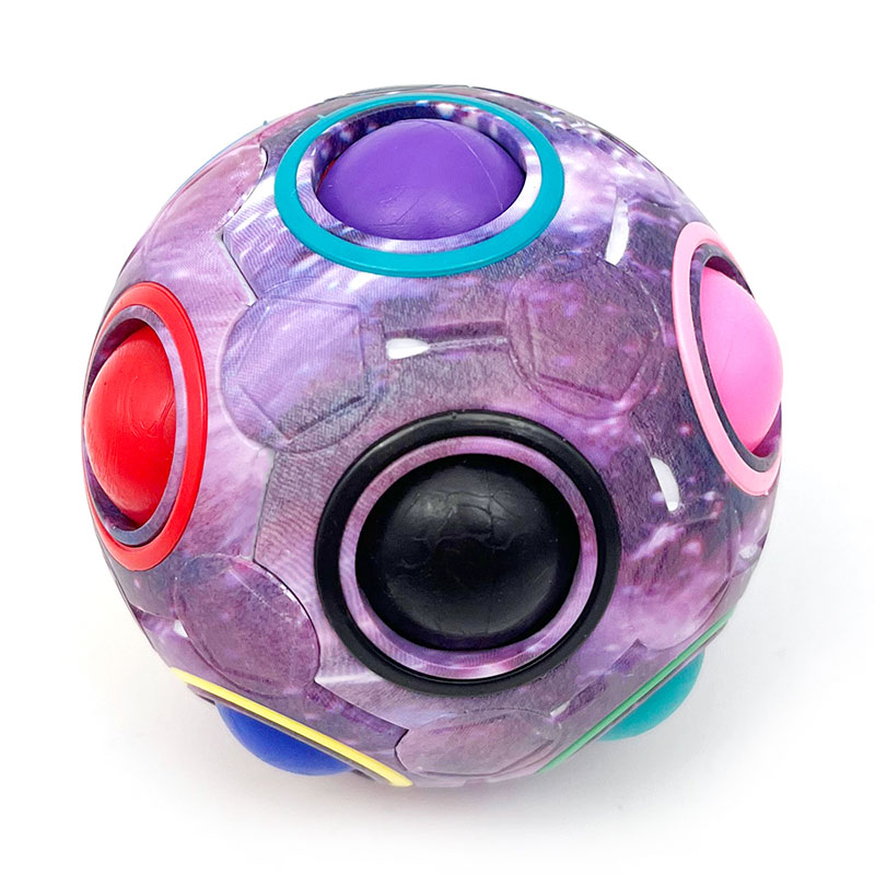 Rainbow Puzzle Ball Stress Fidget Cube para niños